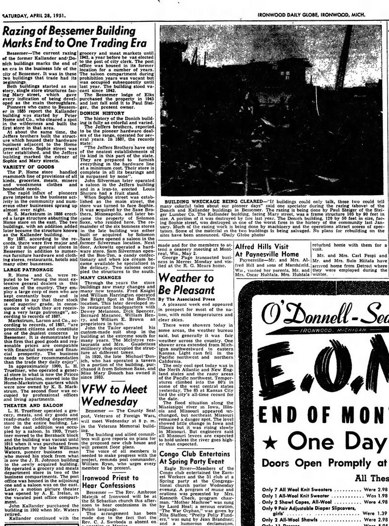 Bessemer Theater - April 28 1951 Article On Building